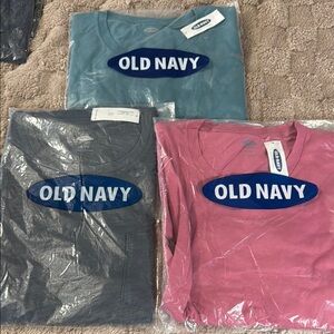 Old Navy T-Shirts in Blue, Gray(pocket tee) and Pink XL BNWT 3 for $20